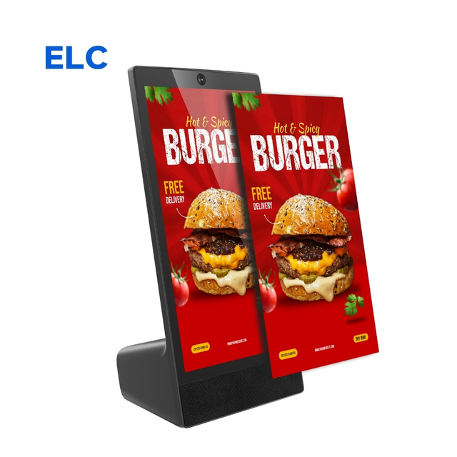 15.6" Android 15 IP65 L-Shaped Digital Signage Tablet for Restaurant Order Display with Touch Screen NFC RFID POE