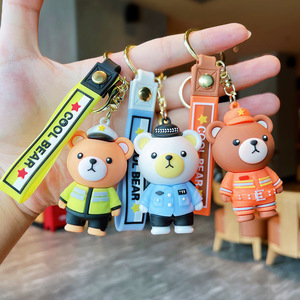 LLavero de oso de policía de dibujos animados creativo más nuevo de 2025, colgante de bolsa de muñeca de goma suave, regalo pequeño para evento promocional - Product Image 2