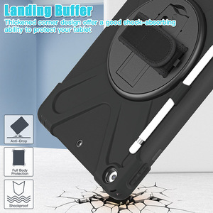 Custodia Robusta in Silicone Colorata Anti-caduta per <span class=keywords><strong>iPad</strong></span> 10.2 9a Generazione <span class=keywords><strong>2021</strong></span> con Tracolla e Supporto Pieghevole Girevole a 360° - Product Image 4