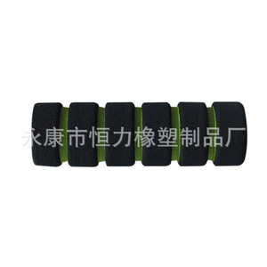 Couvre-poignées de corde à sauter en éponge de caoutchouc noir et vert, antidérapants, accessoires d'équipement de fitness, protection universelle pour les mains - Product Image 1