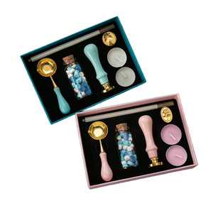 En gros Vintage Cuillère Cire Sceau Timbre Cire Set Affranchissement Enveloppe Lettre Cire Timbre Ensemble Cadeau Complet Pour Hommes Femmes Amoureux - Product Image 1