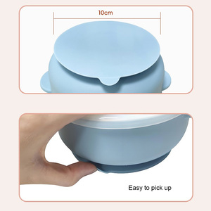 Ensemble d'alimentation pour bébé en silicone de qualité alimentaire durable avec couvercle étanche 9 couleurs écologiques pour la maison ou l'alimentation du bébé - Product Image 4