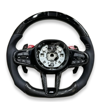Volant en fibre de carbone style LCI pour BMW G20 G30 G80 G82 M3 M4 2018-2025, volant en cuir chauffant personnalisé avec LED, châssis G