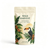 Sachets refermables en aluminium personnalisés avec logo imprimé, sans BPA, de qualité alimentaire, pour café en grains, thé, emballage personnalisé, sacs d'emballage sur mesure