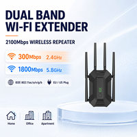 Répéteur WiFi 2100 Mbps double bande, extension de réseau sans fil pour zones mortes de la maison, installation facile, fabricant OEM