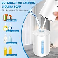 Distributeur automatique de savon moussant à induction USB, machine à laver les mains électrique sans contact à 4 niveaux avec infrarouge pour hôtels