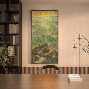 Les cinq montagnes sacrées se tiennent seules et soutiennent les montagnes. Les peintures en cuivre sont faites à la main et conviennent à la décoration intérieure - Product Image 4