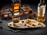 Ensemble de verres à whisky en cristal avec support en bois, style old fashioned, capacité 150ml/250ml/350ml, 2 verres, pierres à whisky en granit