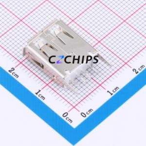 U-USBAS04P-F007 USB Connector Through hole Component (THT) Connector Type-A USB 2.0 Female Through Hole - Product Image 2