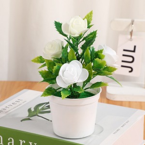 Décoration Créative pour la Maison : <span class=keywords><strong>Pot</strong></span> de Rose <span class=keywords><strong>en</strong></span> Plastique pour Plantes Vertes d'Intérieur et d'Extérieur, Ornements Floraux pour Thanksgiving - Product Image 3