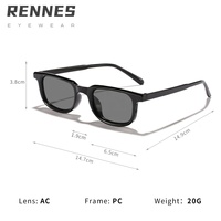 [Pack] Lunettes de soleil rectangulaires durables à monture intégrale, colorées, décontractées et tendance, pour adultes, unisexes, de haute qualité, protection UV400 % UV