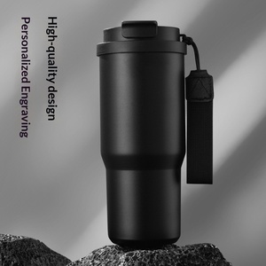 Tasses à café isothermes intelligentes 25oz avec couvercles à double ouverture LED, gobelets métalliques personnalisés de 25oz, sans fuite - Product Image 1