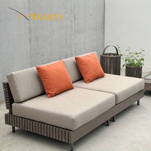 Conjunto de Sofás Dobles de <span class=keywords><strong>Madera</strong></span> de Teca para Exteriores, Lujosos, Duraderos y Cómodos, para Jardín, Parque u Hotel - Product Image 3