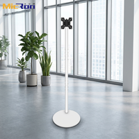 Support de table pour téléviseur ou moniteur, montage simple, blanc, 14-32 pouces, capacité de charge de 10 kg, rotation à 360 degrés, VESA 100x100, base ronde