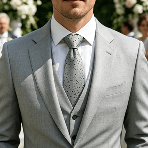 Cravates de créateur personnalisées pour hommes en polyester tissé jacquard à pois et à carreaux, respirantes et durables, pour tenues professionnelles et formelles - Product Image 2