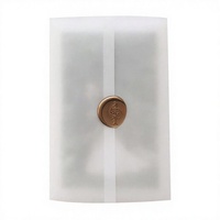 Pochette translucide en vélin pour carte d'invitation, enveloppe personnalisée avec logo, sceau de cire, emballage en papier pour mariage, cadeau d'affaires