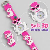 Montre pour enfants en silicone, motif licorne arc-en-ciel de dessin animé mignon, cadran tendance, mouvement Hangzhou, cadeau DIY pour la maternelle, bijoux
