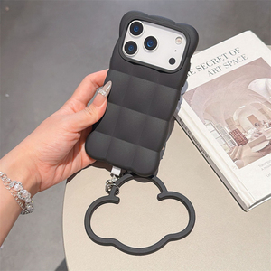 Coque Arrière Souple en TPU Antichoc avec Coussin d'Air et Breloque Nuage 3D Mignon pour iPhone 18 17 16 15 14 13 Pro Max - Product Image 5