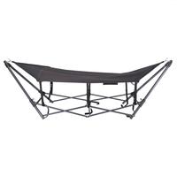Oeytree Jardin Patio Extérieur Cadre Métallique Durable Haute Qualité Portable Pliant Camping Hamac