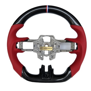 Volante de fibra de carbono real para Ford <span class=keywords><strong>Mustang</strong></span> <span class=keywords><strong>2015</strong></span> 2016 2017 CCexcellent - Product Image 1