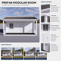 Maison préfabriquée modulaire en acier, conteneur, bureau mobile, cabane, mini-maison préfabriquée avec véranda avant