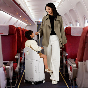 <span class=keywords><strong>2026</strong></span> सवारी-ऑन बच्चों का सूटकेस 20 इंच एंटी-रोल ब्रेक व्हील यूएसबी चार्जिंग पोर्ट कैरी-ऑन बेबी सीट सामान - Product Image 3