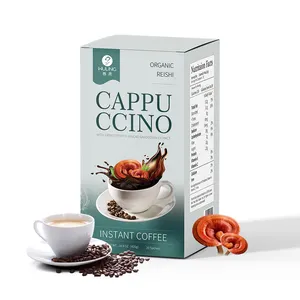 Instant Coffee With Reishi Mushroom Extract Cappuccino Coffee Flavor Medicinal Mushroom Coffee