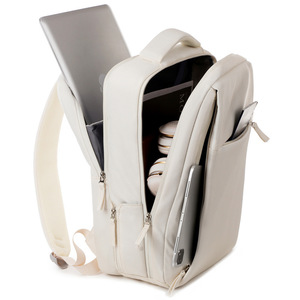 15.6" Waterproof Eco-Friendly Nylon <b>Laptop</b> <b>Backpack</b> Arcuate Shoulder Strap Zipper Closure Open Airbag Protection Large Capacity - Product Image 2