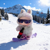 Bonne qualité Mini lunettes de ski accessoires de poupée cadre noir lunettes de soleil en plastique divers Styles accessoires de lunettes de poupée
