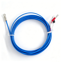 Sensor Suhu Industri Tipe K Termokopel Ring Lug Permukaan N3 Stainless Steel Washer Probe Kawat PTFE Kelas I OEM ODM
