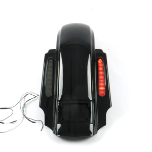 Guardabarros trasero para motocicleta <span class=keywords><strong>Harley</strong></span> <span class=keywords><strong>Davidson</strong></span>, accesorio de doble corte con luz CVO, para 2009-2019 - Product Image 3