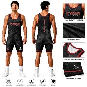 Traje de Lucha Libre Personalizado al por Mayor de Fábrica, de Alta Calidad, Profesional, para Hombre, Spandex/Poliéster 140g, el Más Vendido - Product Image 3
