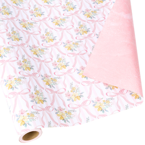Papel de Regalo con Estampado Floral Rosa Claro, Papel para Manualidades, para Envolver Regalos de Boda, Cajas de Jabón, Cajas de Velas, Decoración DIY - Product Image 1