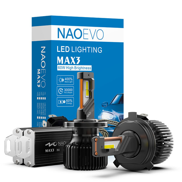 NAO 120W MAX3 Auto Headlamp Accessories LED Lamp H4 H7 H11 Hb4 Bombillos for Cars 9005 881 12V Luces Model A5