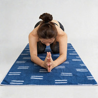 Serviette de yoga personnalisée imprimée de haute qualité, super absorbante, en microfibre gaufrée antidérapante pour le sport, la remise en forme et la gym