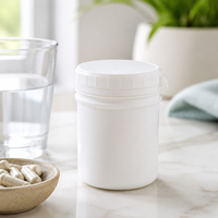 Pot en plastique HDPE à large ouverture de 150 ml avec joint à ouverture facile pour l'emballage de crème, d'onguent et de compléments alimentaires
