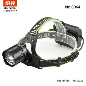 Linterna frontal de 30W con LED blanco recargable, doble puerto USB, cuerpo de aleación de aluminio para ciclismo nocturno y pesca al aire libre - Product Image 3