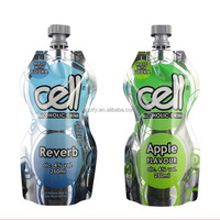 Sacs à boisson réutilisables portables de qualité alimentaire personnalisés tiennent debout pochettes à bec verseur en plastique avec couvercle pour emballage de boissons liquides