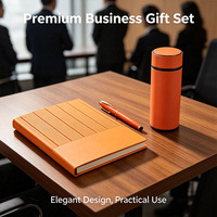 Ensemble cadeau d'affaires A5 personnalisable avec écran LED, carnet et stylo, couverture en cuir, style relié pour les activités d'entreprise