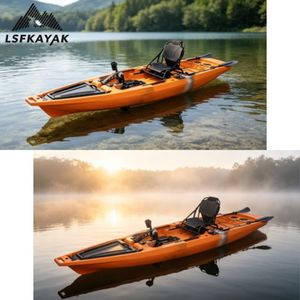 Kayak LSF 3,81 m pour une personne, kayak à pédales pour la pêche, <span class=keywords><strong>bateau</strong></span> <span class=keywords><strong>de</strong></span> pêche léger pour la pêche, le surf et la navigation - Product Image 5