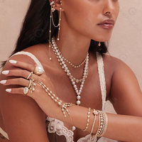 Bracelet de main en argent 925 Gemnel avec zircons taille rose et taille marquise, bijoux de luxe faits à la main