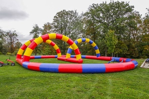 Terrain <span class=keywords><strong>de</strong></span> jeu grand <span class=keywords><strong>Circuit</strong></span> <span class=keywords><strong>de</strong></span> speedway, piste <span class=keywords><strong>de</strong></span> course <span class=keywords><strong>de</strong></span> kart gonflable Zorb pour voitures pare-chocs en vente - Product Image 2