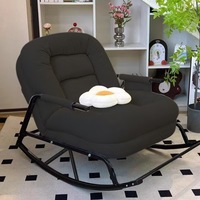 Fauteuil inclinable moderne pliable en métal Lazy Home pour chien, canapé-lit, chaise à bascule, transat de sieste pour adulte, pour salon et loisirs