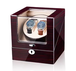 กล่องใส่นาฬิกาแบบเดี่ยวกล่องเก็บนาฬิกาทำจากไม้อุปกรณ์จัดระเบียบนาฬิกาแบบอัตโนมัติสุดหรู