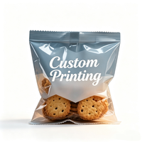 Sacs d'emballage personnalisés pour biscuits et snacks avec fenêtre, thermoscellables et givrés, pour emballage de biscuits imprimés avec logo