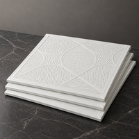 Panneau de plâtre pour plafond en gypse, laminé PVC, revêtu de vinyle, résistant à l'humidité, moderne, pour système de plafond suspendu à grille en T