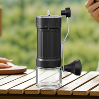 Machine à café manuelle portable Goldensea, réglage externe, acier inoxydable, moulin à café manuel avec broyeur, usage domestique