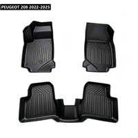 Tapis de voiture 3D TPE Premium avec garantie de 3 ans, prix usine, résistants au froid, écologiques, style pour 208 2022-2025