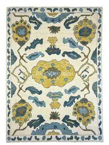 พรมนอกตุรกีทำด้วยมือแบบพรีเมี่ยมทันสมัยขนสัตว์100% มีลวดลายนามธรรมปรับแต่งได้ในราคาขายส่ง - Product Image 6