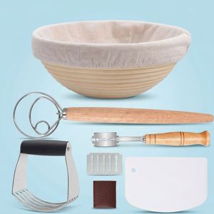 Ensemble cadeau de 12 paniers de levage en rotin tressé pour pain au levain, écologiques, antiadhésifs, compatibles four et lave-vaisselle - Product Image 1